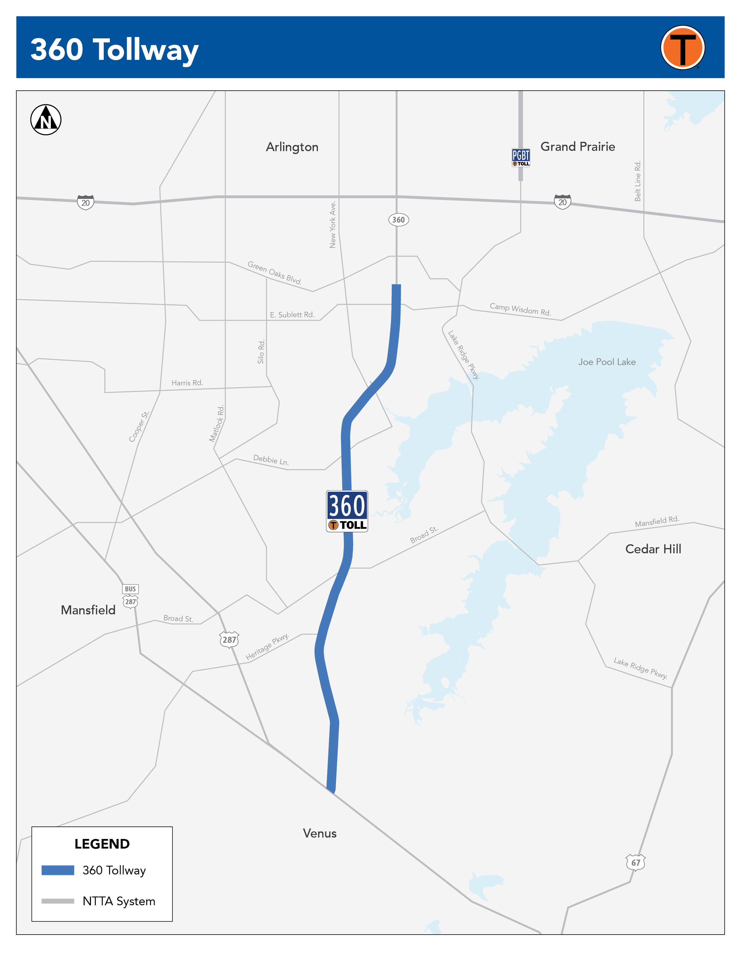 360 Tollway Corridor Map 2022.10.19 